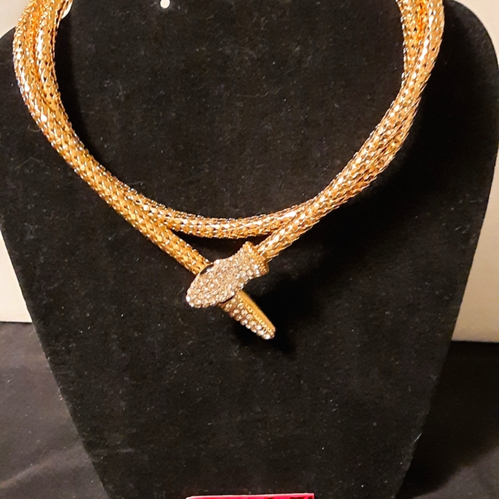 Betsey Johnson Magnetic Snake Wrap Necklace